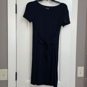 Girls black knit dress